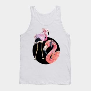 Pink Flamingos with humor Tank Top